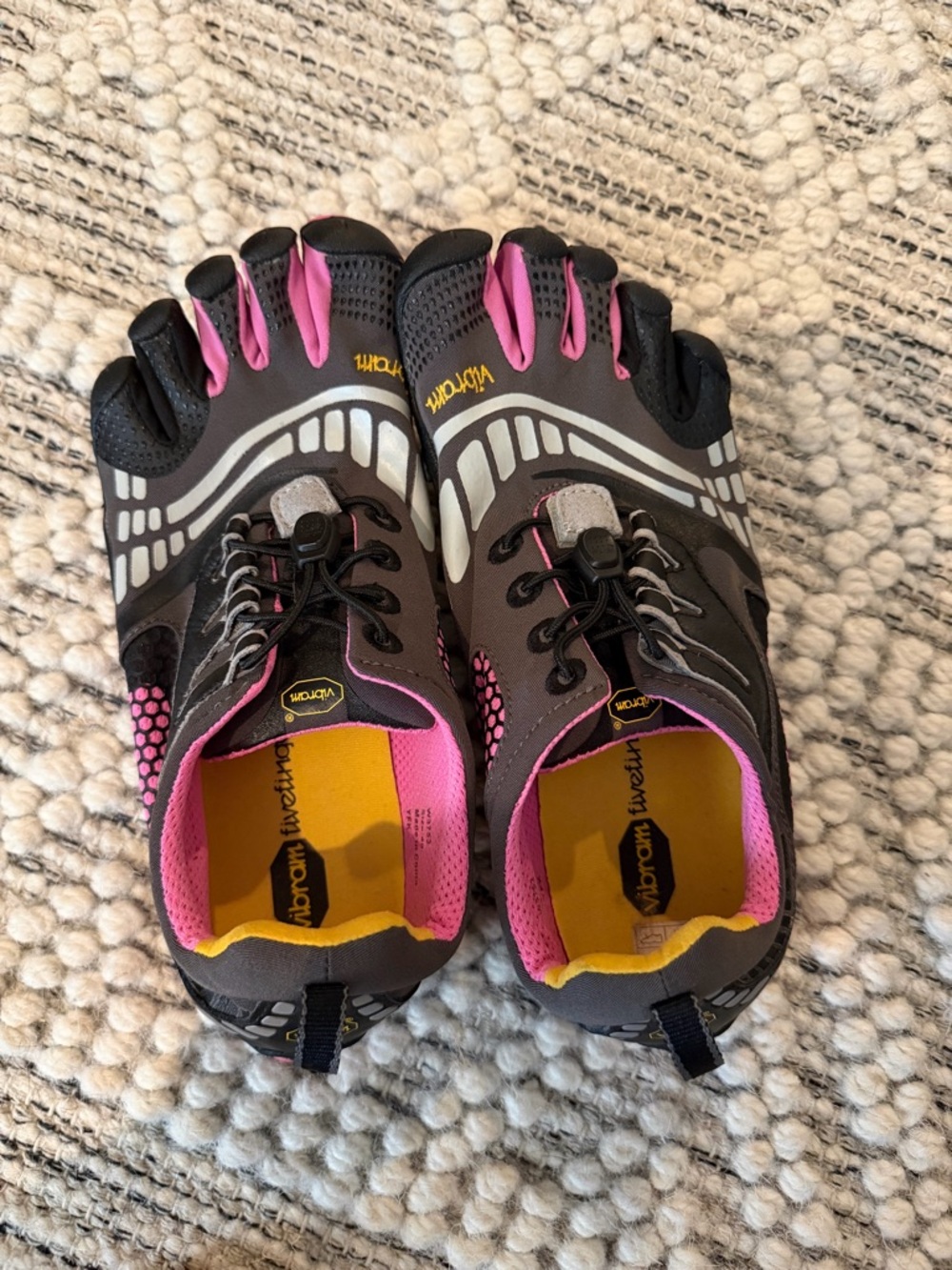 Vibram Women's FiveFingers Black with Pink Accents Athletic Toe Shoes